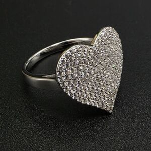 Moissanite Pave Heart Ring ✨ S925 sterling Silver